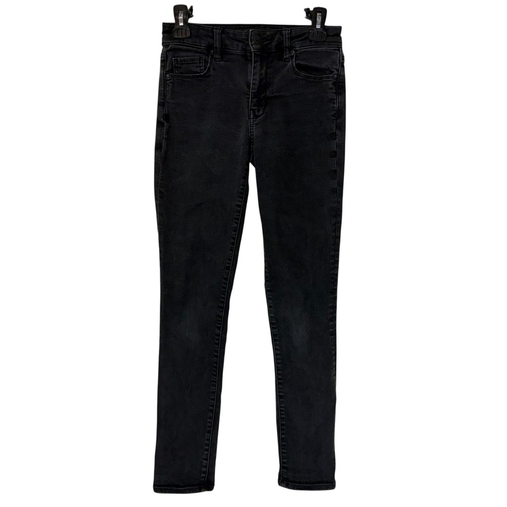 American Eagle Outfitters Jeans Womens 28 Black Skinny Mid Rise Stretch‎ Denim